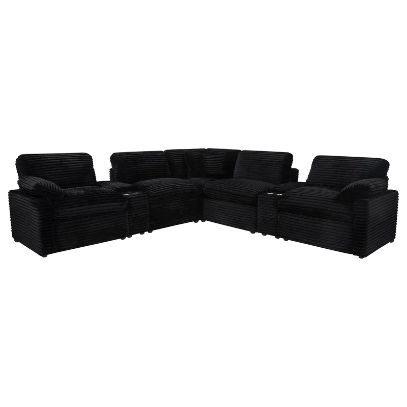 Collins 7-piece Modular Power Reclining Sectional Black