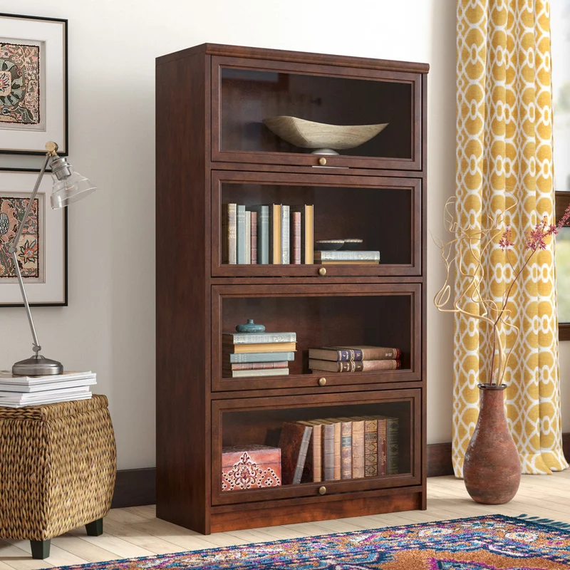 Didier Barrister Bookcase World Menagerie Color: Havana Gold Door Type: None