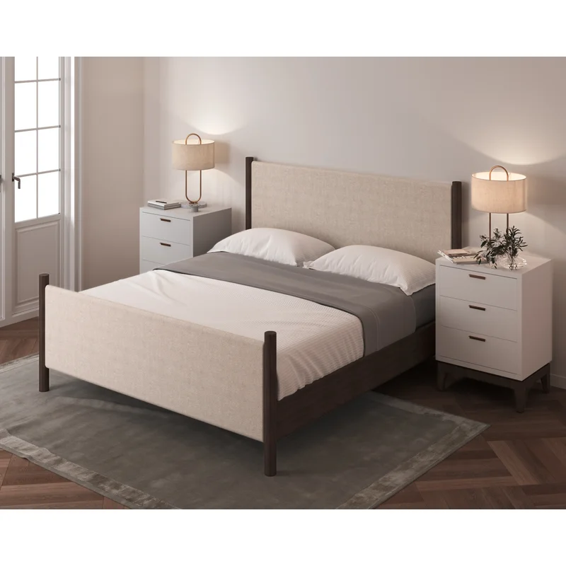 Alfred Modern White Platform Bed