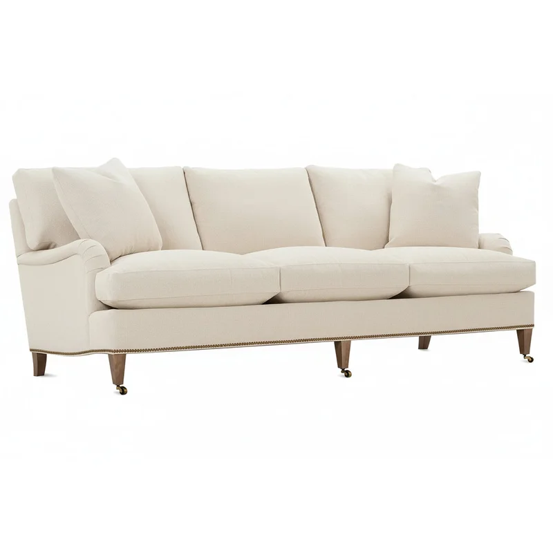 Katie 93 Inch Custom English Arm Fabric Sofa