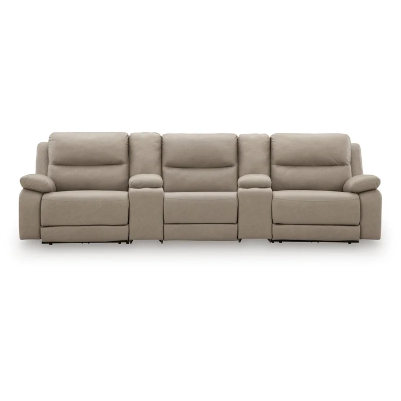 Narwhal Place 5-Piece Reclining Sectional with Storage Consoles