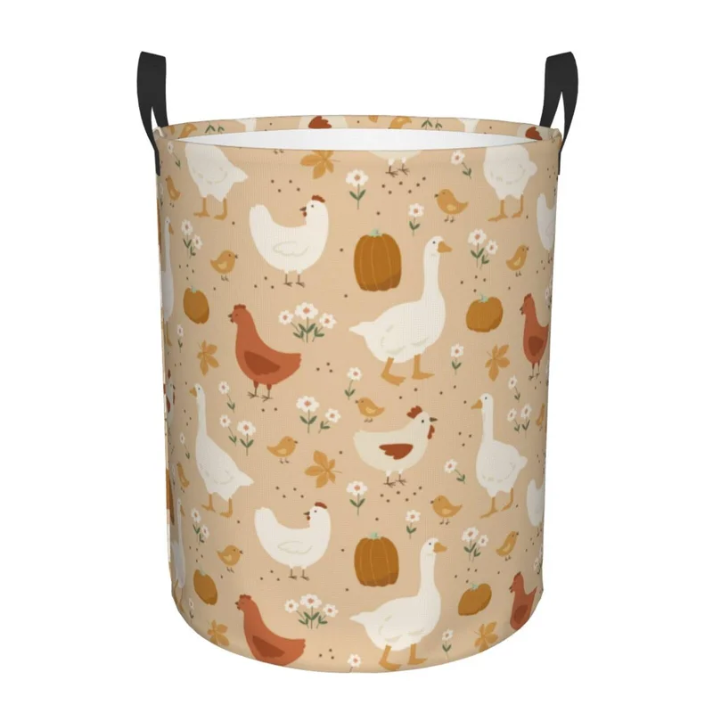 Pevtufa Autumn And Thanksgiving Foldable Laundry Basket OrganizerFabric Clothes Toy Storage Basket Nursery Hamper Storage Bin F