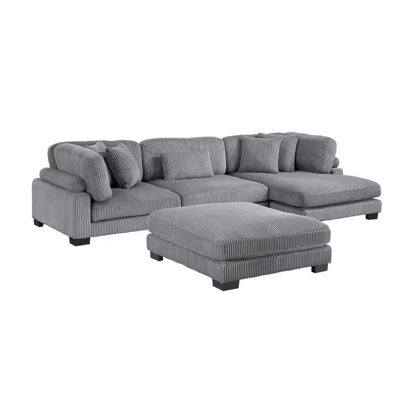 Traverse - (4)4-Piece Modular Sectional with Reversible Chaise and Ottoman