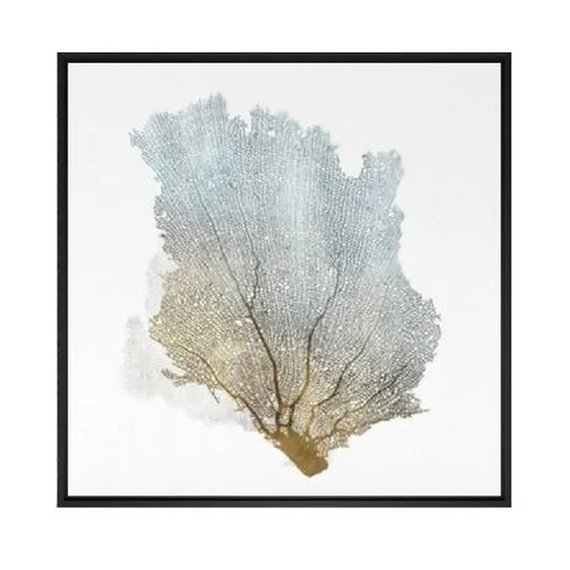 Delicate Coral I by Isabelle Z Painting on Canvas With Frame-32''x32''