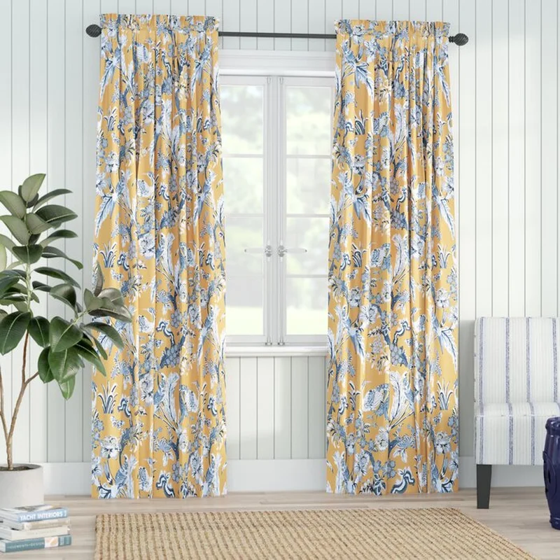 52''W x 84''L Panagia Polyester Room Darkening Curtain Pair (Set of 2)