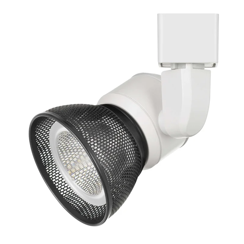 6.25" Height Metal Track Head - White & Black - Mesh