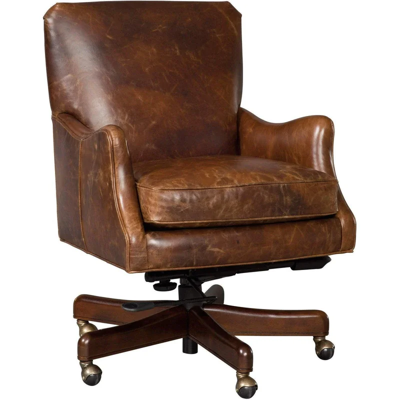 Barker Executive Swivel Tilt Chair in Imperial Empire Leather Hooker Furniture