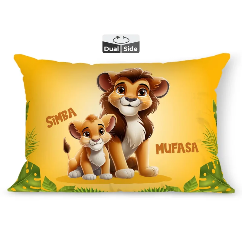 Brizberry Kids Pillow Cushion With Super Soft Fabric | Animal & Cartoon Prints | 12X18 Inches (Design 3)