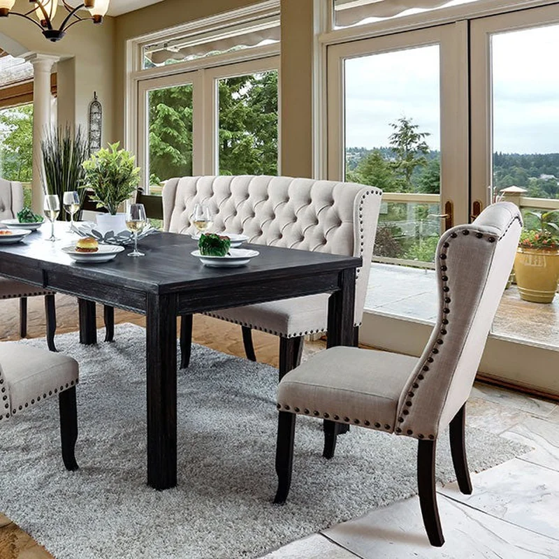 Sania 9 Pc Dining Table Set Rustic