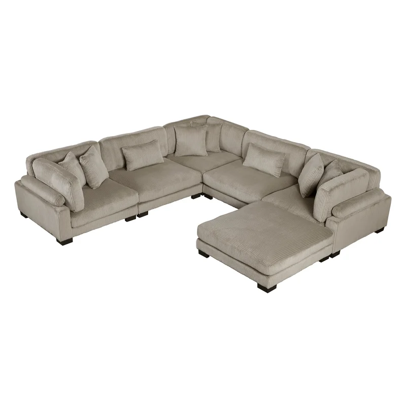 Traverse - (6)6-Piece Modular Sectional with Ottoman