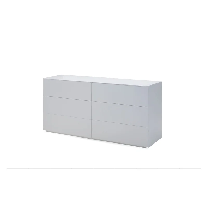 VEX Double Dresser White Matte / Soft Close Drawers | Mobital - DRE-VEX9-MWHI-NE