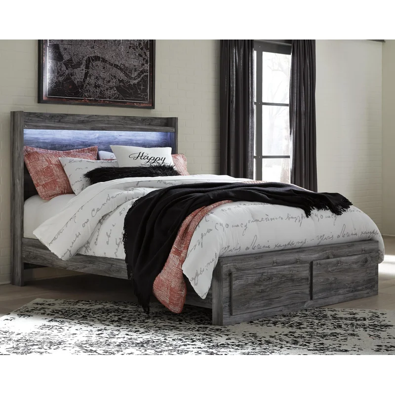 Baystorm Panel Bed With 2 Storage Drawers