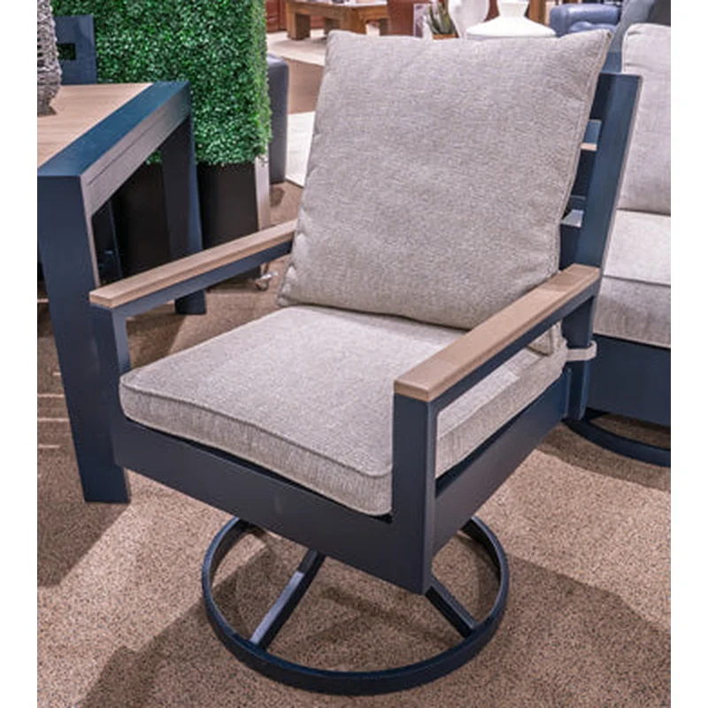 East Beach Outdoor Swivel Chair with Cushion (Set of 2)