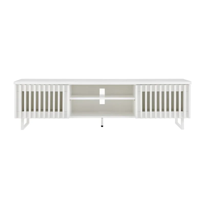 Manila Lowline Entertainment Unit TV Stand Storage Cabinet 160cm - White