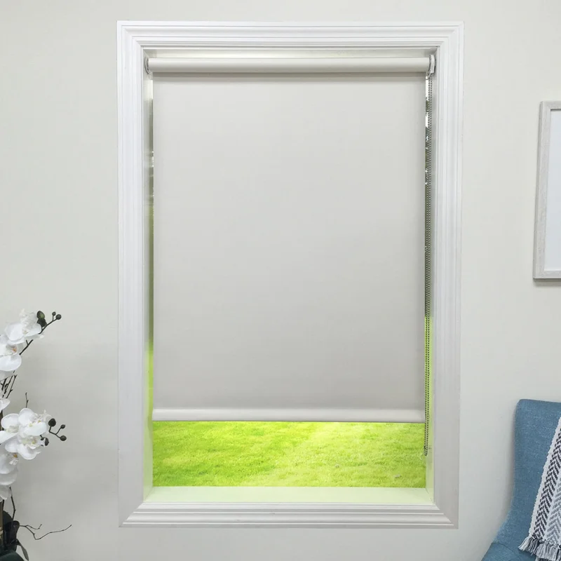 Oyster Blackout Roller Shade Harbor Shades Width: 30.5" Length: 48"