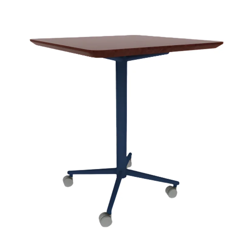 Vaux 30" Rounded Square Conference Table HPL Top with Knife Edge Casters 36"H