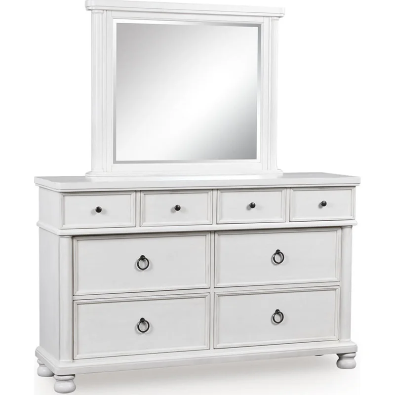 Rowlenstown Dresser and Mirror - Antique White