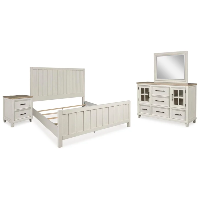 Shaybrock California King Panel Bed Dresser Mirror and Nightstand