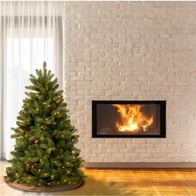 4-1/2 ft. Feel Real Newberry Spruce Hinged Tree with 450 Dual Color LED Lights