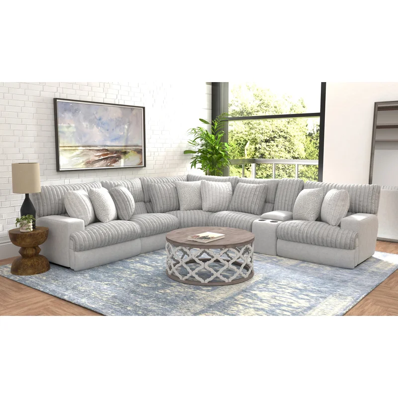 Abraxas - 6pc Power Reclining Sectional - Moonstruck