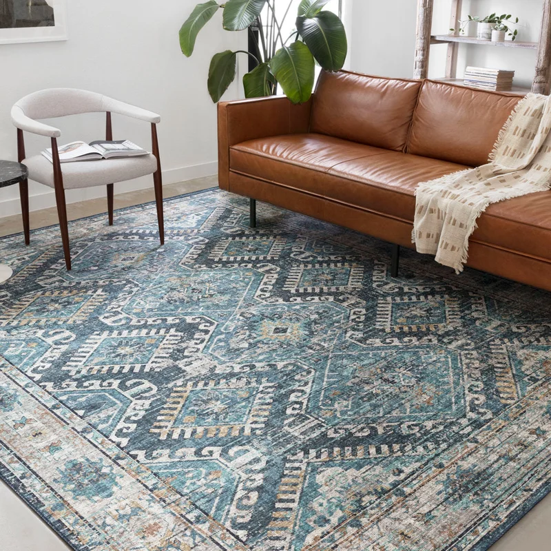 Gelo Oriental Denim/Gray Area Rug Bungalow Rose Rug Size: Rectangle 6' x 9'