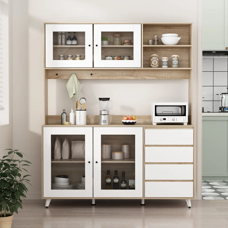 Dorilal 74.8" Kitchen Pantry Tucker Murphy Pet Finish: Oak/White