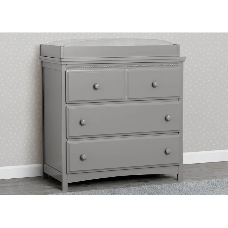 Emerson 3 Drawer Dresser with Changing Top and Interlocking Drawers