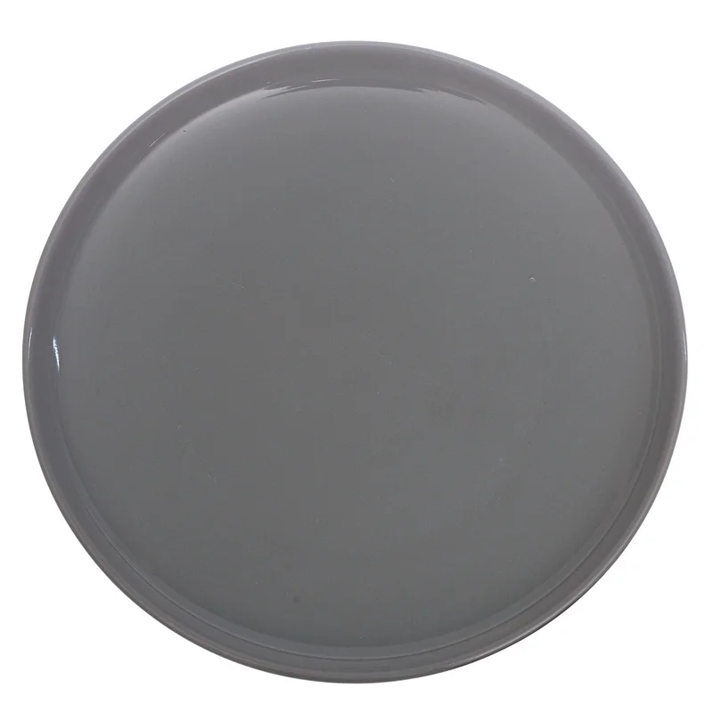 Grey Dinner Plate 10 Inch Minimalist Solid Color Ceramic Plate