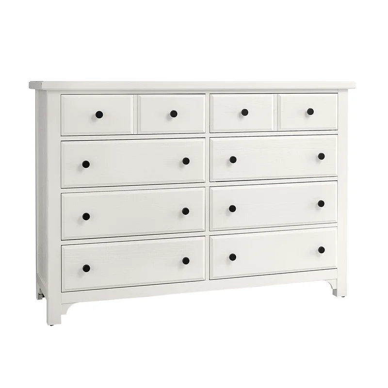 Vaughan Bassett Cool Farmhouse Dresser in Soft White