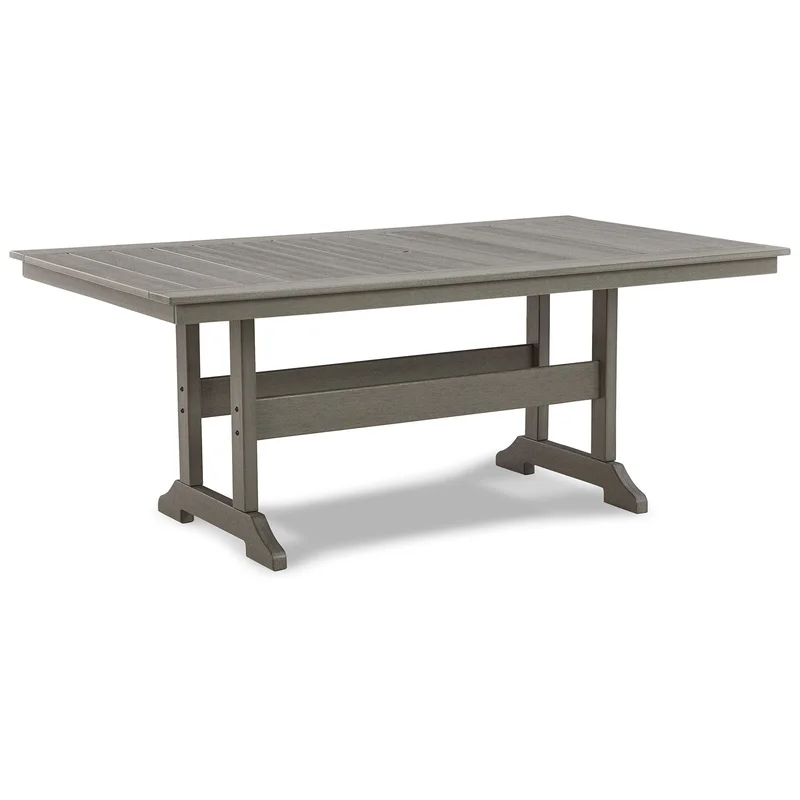 Visola - RECT Dining Table w/Umb OPT - Gray