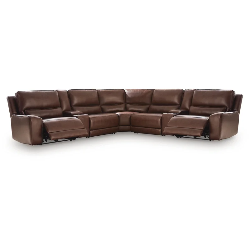 DeepWakes 7-Piece Reclining Sectional with Storage Consoles