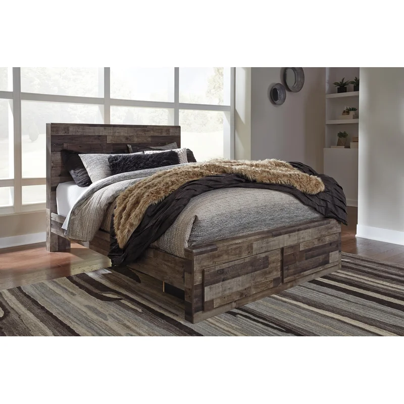 Derekson Panel Bed With 2 Storage Drawers