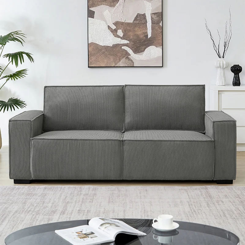 Jonathan 3 Seater Upholstered Sofa - Dark Grey