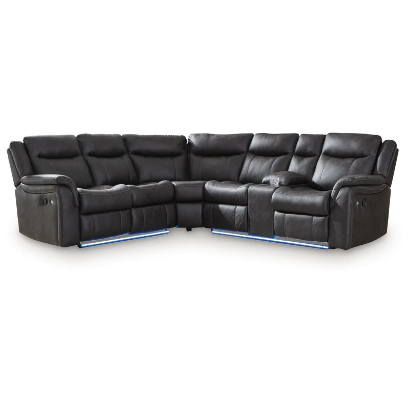 Sultan Meadow - 2-Piece Reclining Sectional - Carbon
