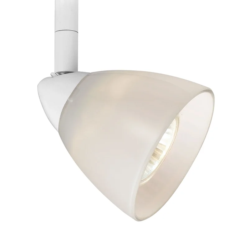 4.87" Height Serpentine Track Head With Shade - White