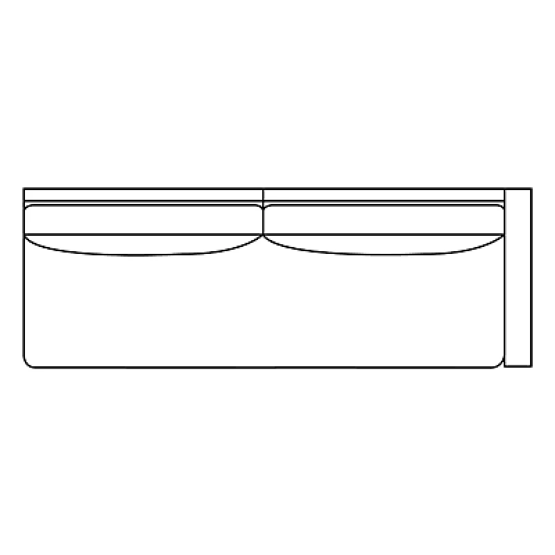 Faith "Designer Style" Bench Seat Fabric Right Arm Facing Large Sofa