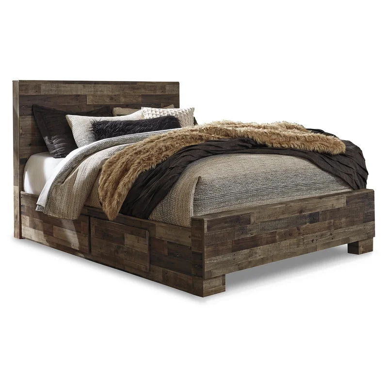 Derekson Queen Panel Bed with 2 Storage Drawers