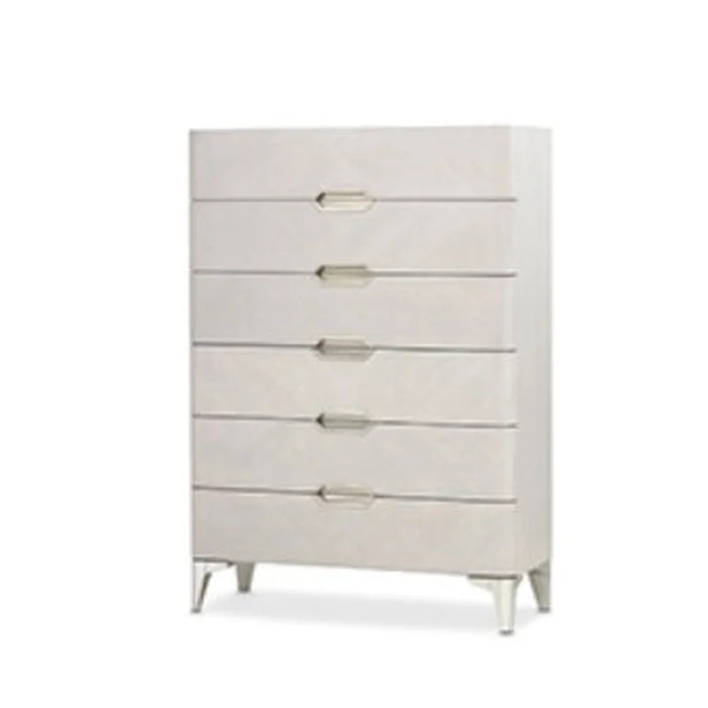 AICO Furniture Penthouse Vertical Storage Cabinet-Chest of Drawers in Ash Gray