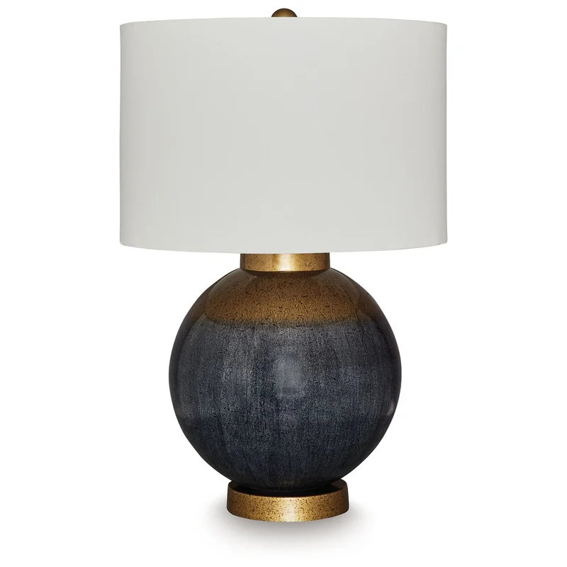 Adara - Metal Table Lamp - Blue / Gold Finish