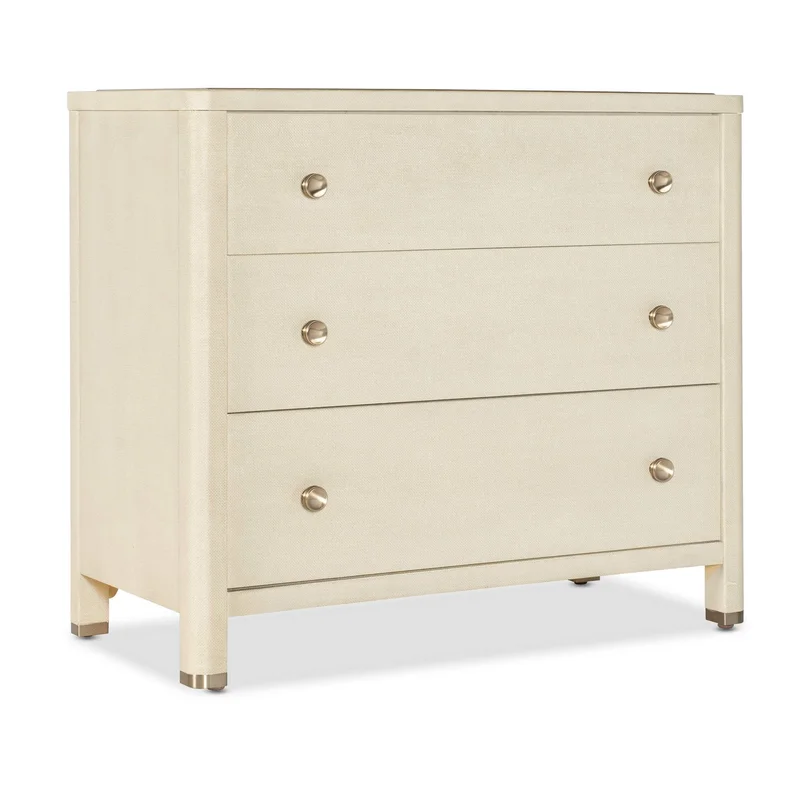 Archives Raffia Three-Drawer Chest - Browns | Hooker Furniture - 6123-90110-05