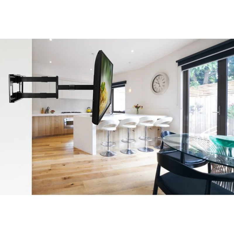 Mount-It Black Wall Mount for Screens Holds up to 176 Lb.