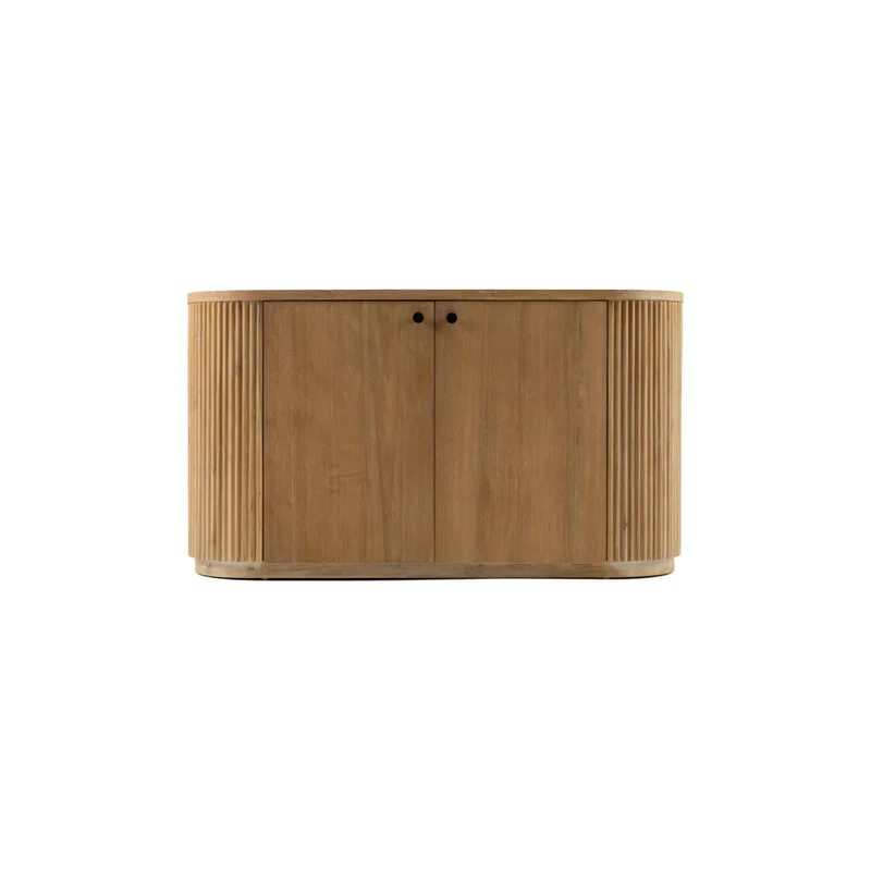 Ribbed Natural Acacia 2-Door Sideboard | OROA Modern Jacobson