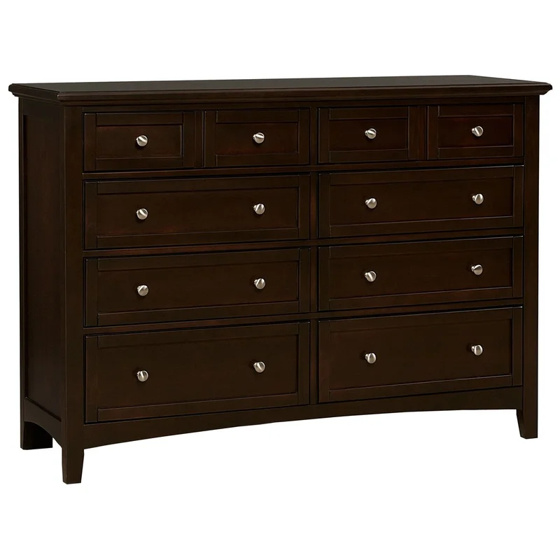 Vaughan-Basset Bonanza 8-Drawer Triple Dresser in Merlot