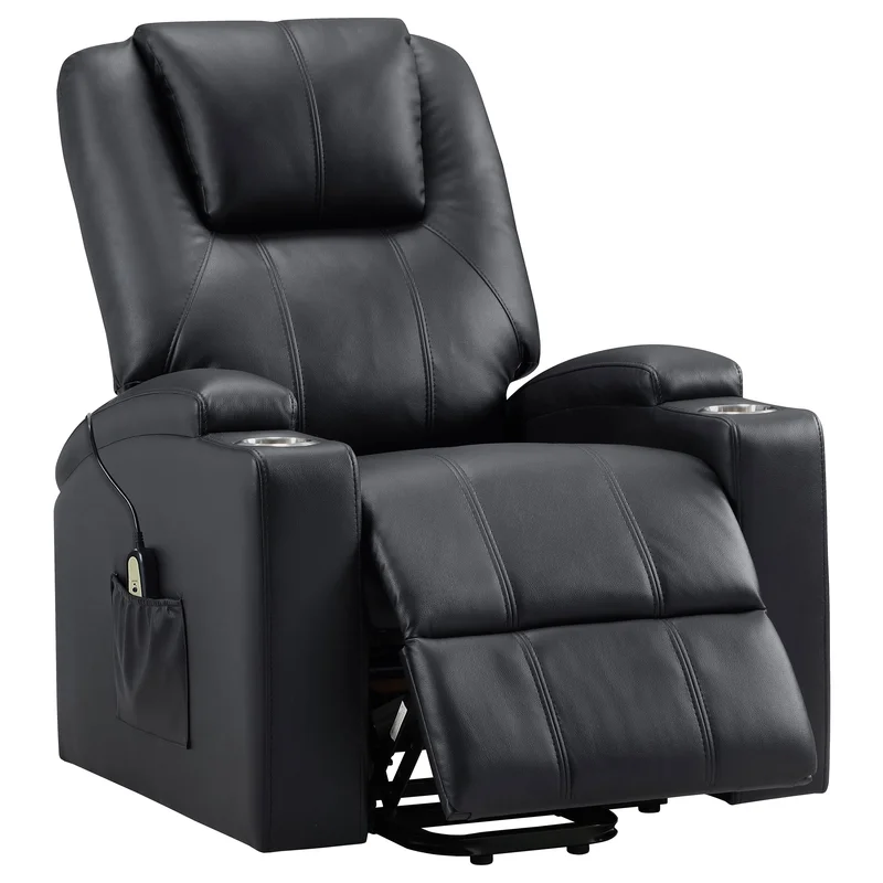 Armstrong Faux Leather Power Lift Massage Recliner Espresso