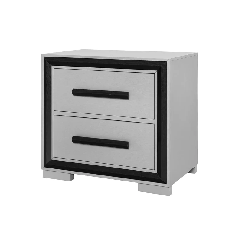 Amelia - Nightstand - Gray / Black