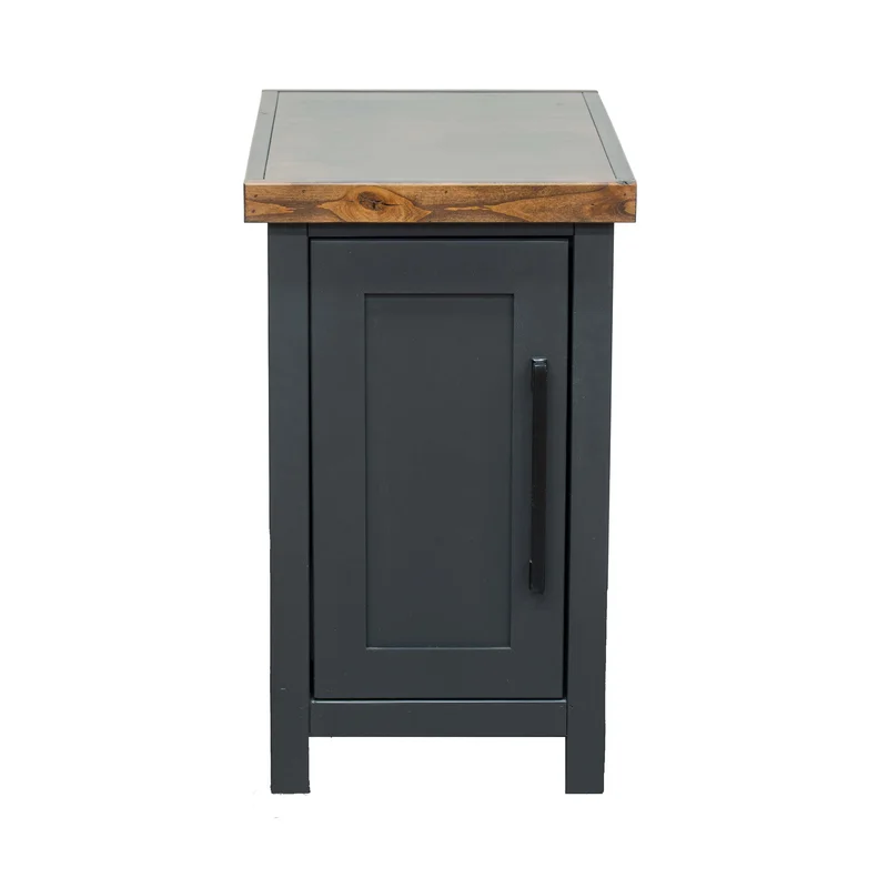 Essex - Chairside Table - Black / Whiskey