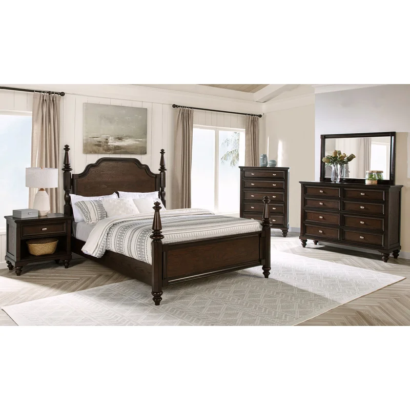 Andover 5-piece California King Bedroom Set Dark Oak