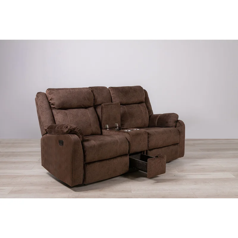 U7303 - Console Power Recliner Loveseat - Domino Coffee