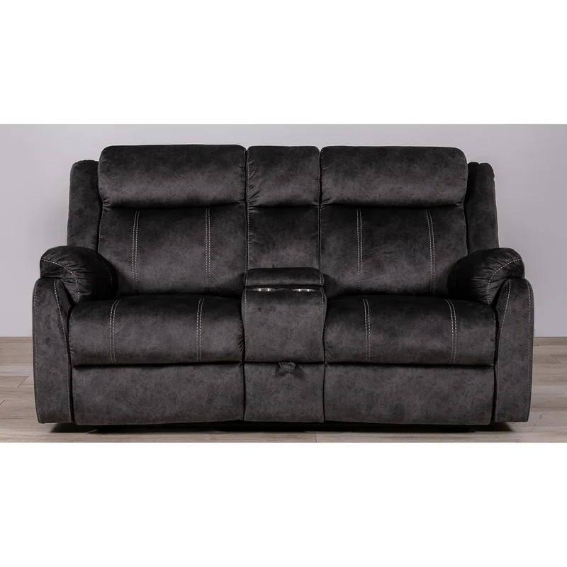U7303 - Console Power Recliner Loveseat - Domino Granite