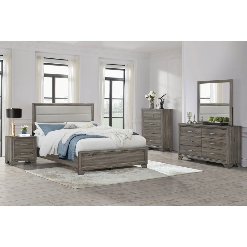 Wright 5-piece Queen Bedroom Set Brown Oak